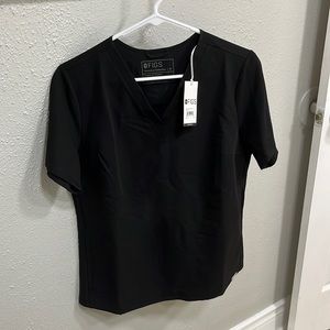 FIGS Black scrub top. Size medium
